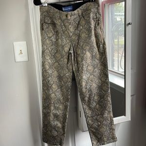 Democracy snake skin printed pants.